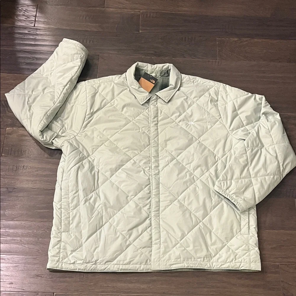The North Face Afterburner Flannel Shirt Jacket Reversible Green Mens Size 3XL